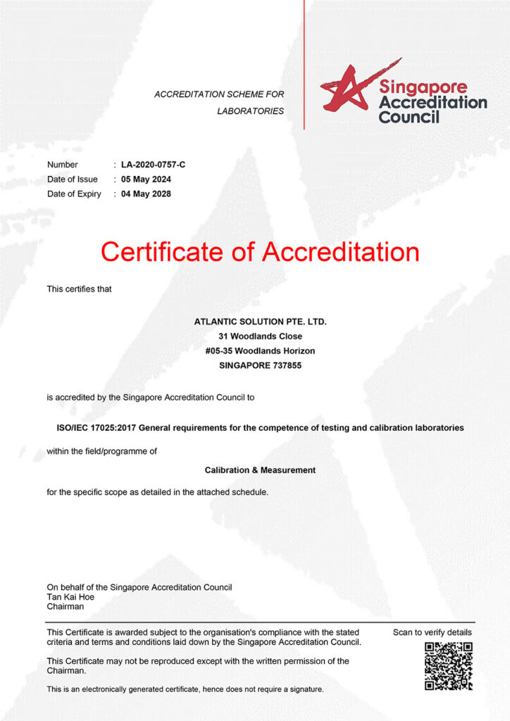 CERTIFICATE OF ACCREDITATION ( SAC )